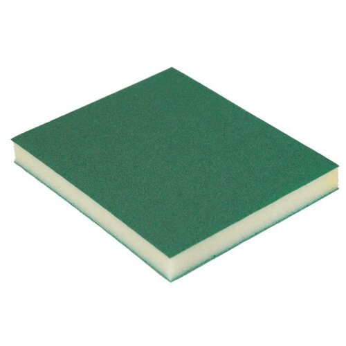 Абразивная губка Р100(220) 2-х сторонняя 98х120х13мм зеленая (1 шт) HOLEX HAS-52121