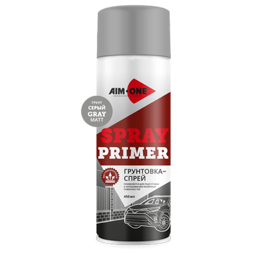 AIM-ONE Грунтовка-спрей черная матовая 450мл. Spray primer black matt SPR-MB4