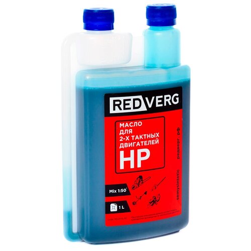 Масло полусинтетическое REDVERG 2-х тактное полусинтетика c дозатором (1л)