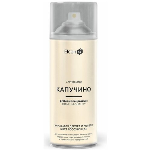 Эмаль для декора и мебели быстросохнущая Elcon графит аэрозоль 520 мл