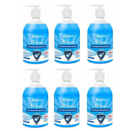 GraSS "Milana" Жидкое мыло антибактериальное, Original, 500мл, 6 шт