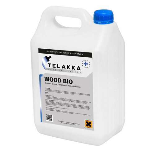 Смывка краски с дерева, масляной, акриловой, эмали на водной основе TELAKKA WOOD BIO 10л