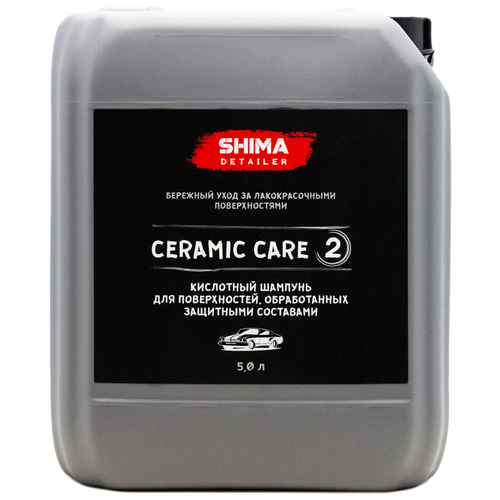 SHIMA DETAILER CERAMIC CARE Кислотный шампунь для поверхностей, обработанных защитными составами 5л (Объем:5л)