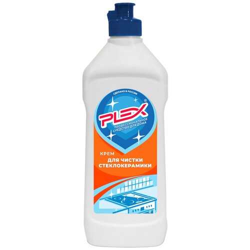 Крем для чистки стеклокерамики PLEX 500мл флип-топ