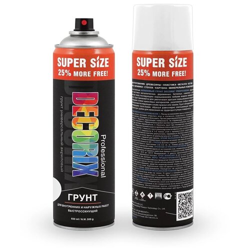 Грунт акриловый универсальный Decorix Professional Super Size (650мл) чёрный (0140-02 DX)