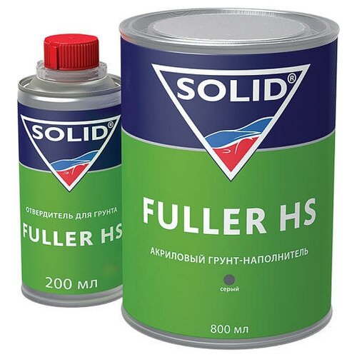 Грунт-наполнитель акриловый Solid Fuller HS 4+1 серый 800 мл. с отвердителем 200 мл.