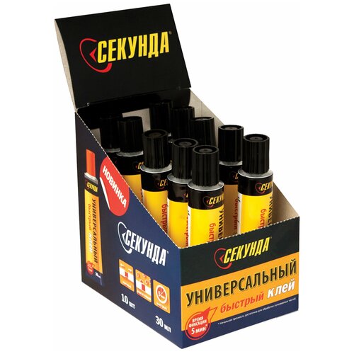 Клей универсальный секунда «5 МИНУТ», 30 мл, в шоу-боксе, 403-197