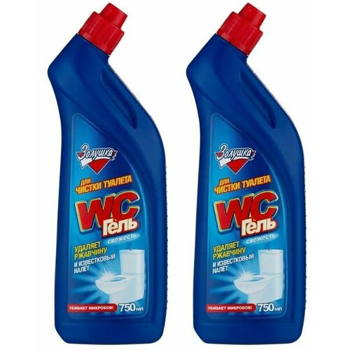 Золушка Гель для чистки туалета WC, Свежесть, 0.75 л, 2 шт