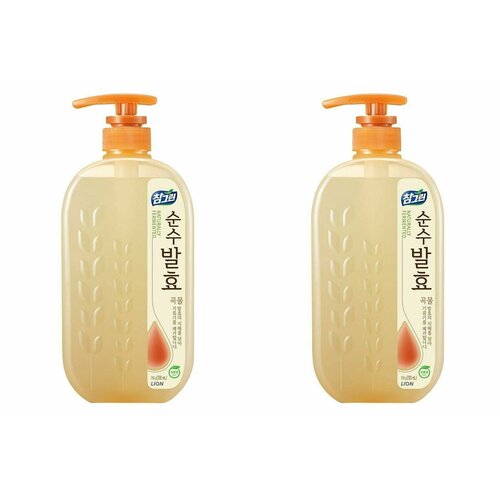 CJ Lion Средство для мытья посуды, овощей и фруктов Chamgreen Pure Fermentation 5 злаков, 720 мл, 2 шт