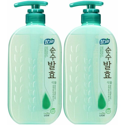 CJ Lion Средство для мытья посуды Chamgreen Pure Fermentation Растительные ферменты, 720 мл, 2 шт