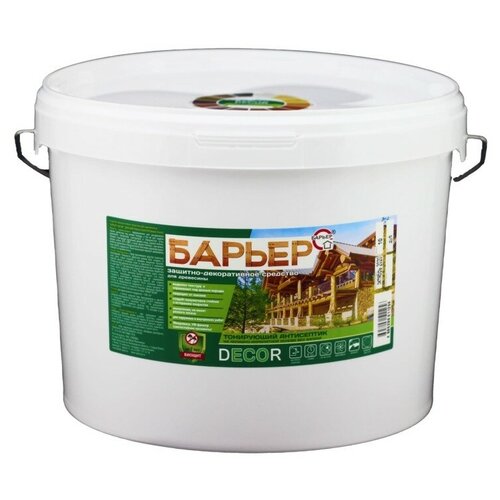 Барьер защитно-декоративный антисептик DECOR сосна, ведро 10 кг 4665296514844