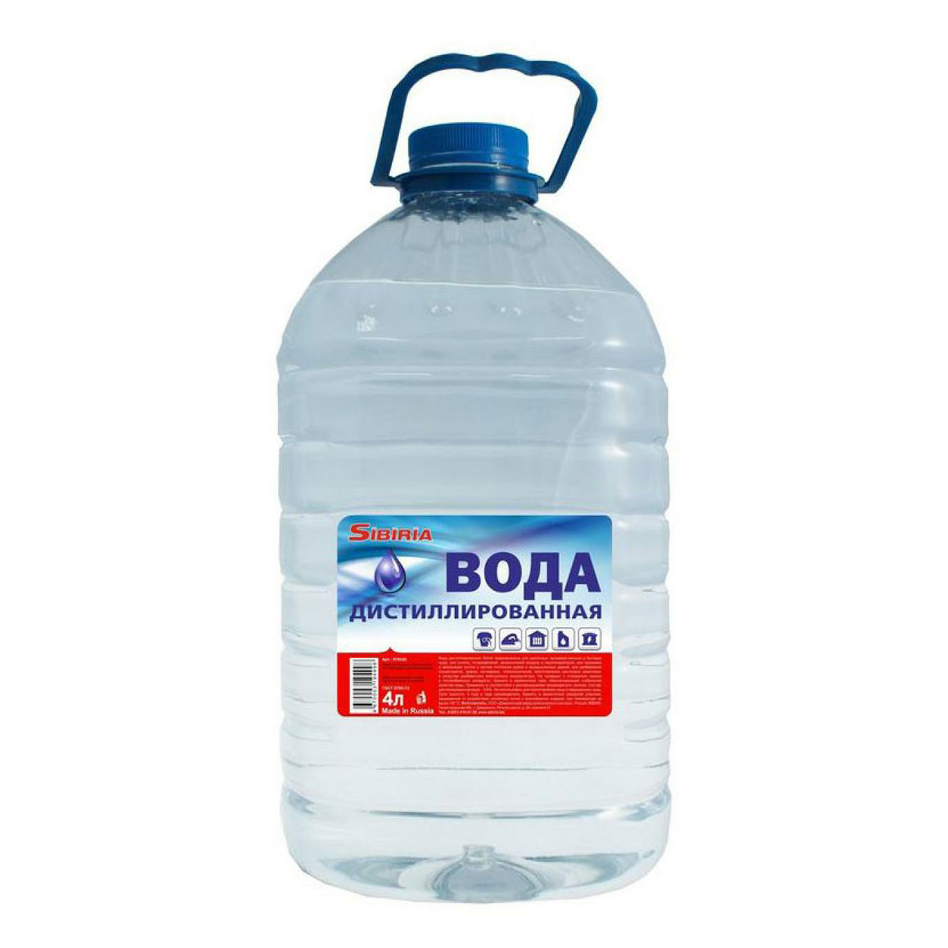 Дистиллированная вода Sibiria 4 л