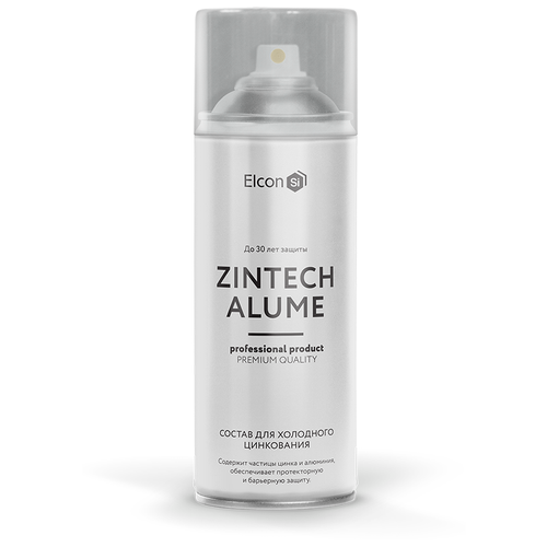 Elcon Грунт-эмаль Zintech Alume аэрозоль 520мл 00-00004045 .