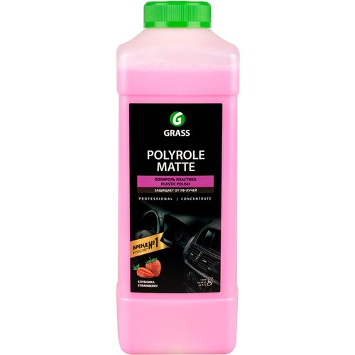 Полироль панели матовый GRASS Polyrole Matte дополнительное очищение Клубника 1л, 110478