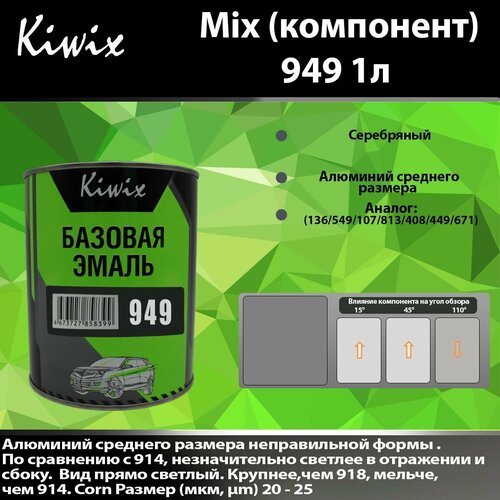 Компонент микс 949 Kiwix mix 1л Серебро