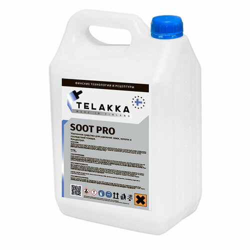 Средство для очистки трубы от сажи, копоти, удаление сажи со стен TELAKKA SOOT PRO 5л