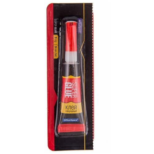 Клей универсальный OfficeSpace Super Glue, 3г, лента, 12шт. (175901)