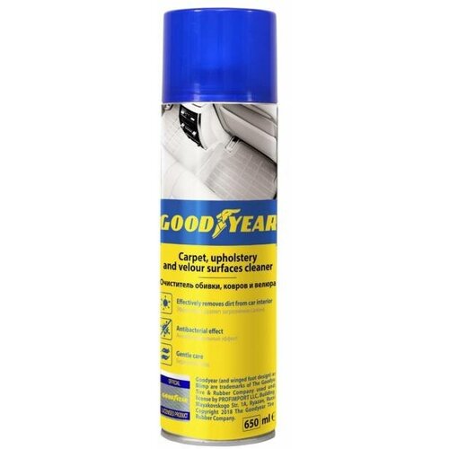 Очиститель обивки, ковров и велюра, аэрозоль 650 мл Goodyear GY000711