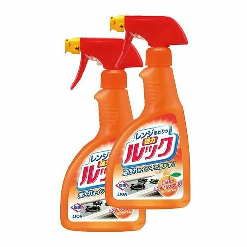 Моющее средство для кухонных плит с ароматом апельсина и ментола LION "Look" 2 шт. в комплекте