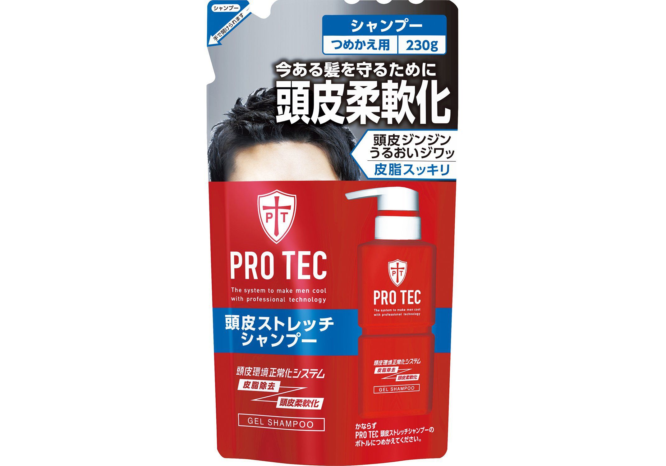 Шампунь-гель для волос LION Pro Tec против перхоти с экстр. корня имбиря, з/б 230г