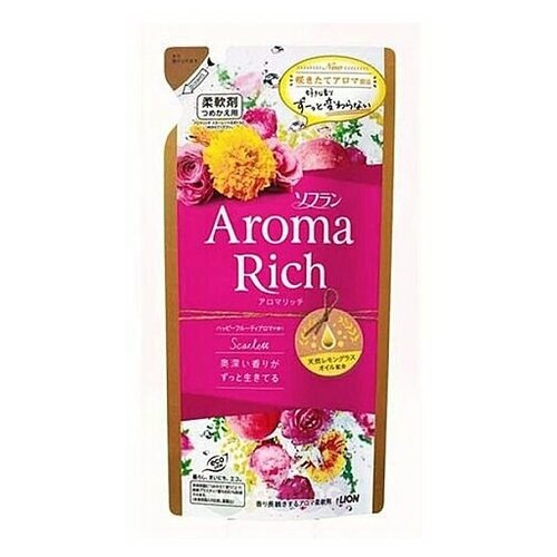 Lion Кондиционер смягчающий с ароматом дамасской розы з/б - Soflan aroma rich scarlett, 400мл