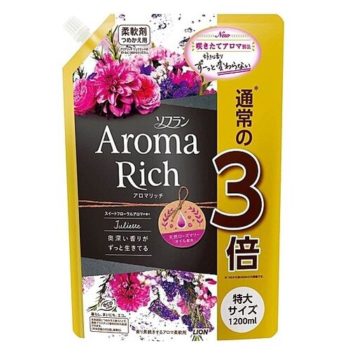 Lion Кондиционер смягчающий с ароматом белых цветов м/уп - Soflan aroma rich juliette, 1200мл