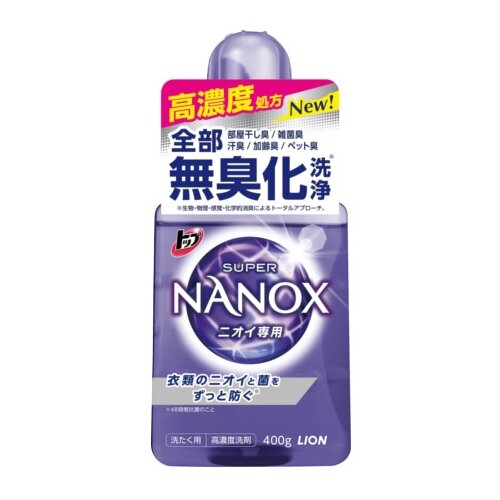 Гель для стирки LION Top Super Nanox For Odors (Япония), 0.4 л, 0.4 кг, бутылка