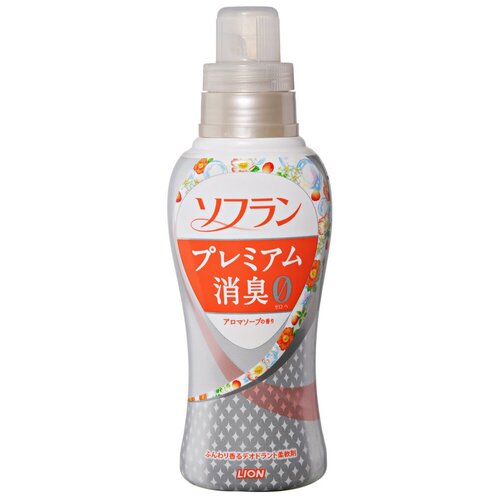 LION SOFLAN Premium Aroma Natural Кондиционер для белья, аромат цветоч мыла, бут 550 мл