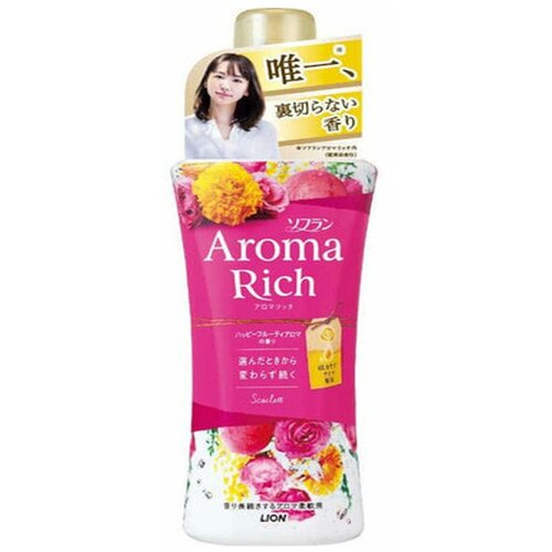 Кондиционер для белья Aroma Rich Scarlet длительного действия с богатым ароматом натуральных масел Lion 520мл