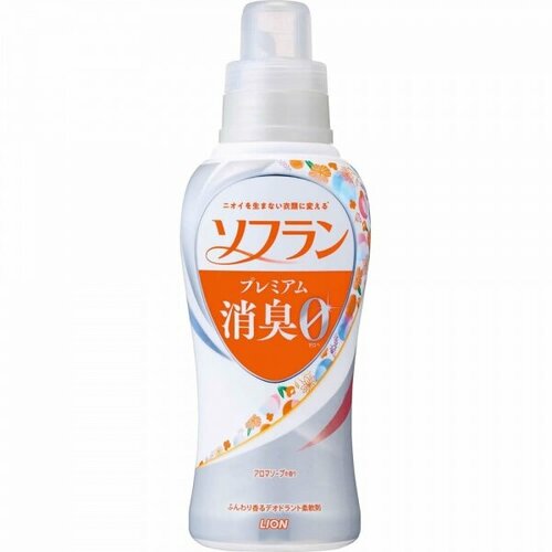 Lion soflan premium deodorizer zero кондиционер для белья защищающий от неприятного запаха до самого вечера, аромат цветочного мыла, 550 мл