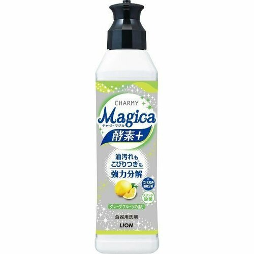 LION Средство для мытья посуды Charmy Magica+ концентрированное, с ароматом грейпфрута 220мл