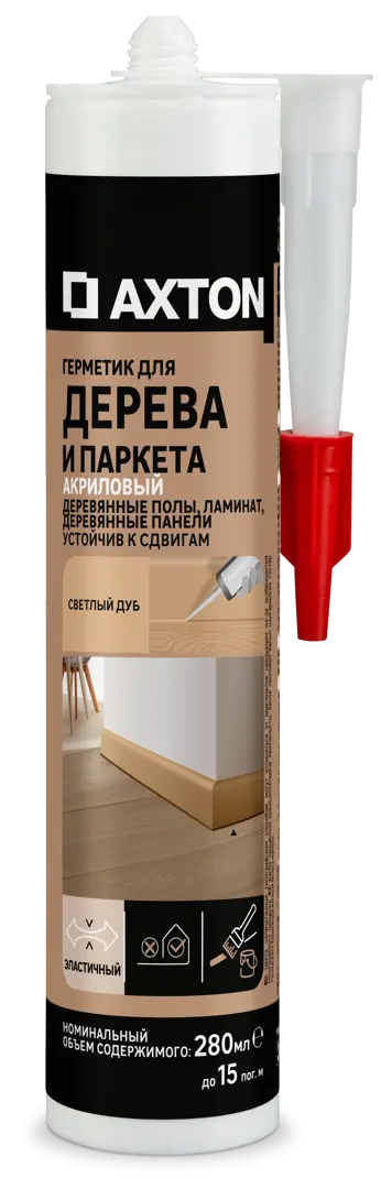 Герметик для дерева акриловый Axton 280 мл светлый дуб