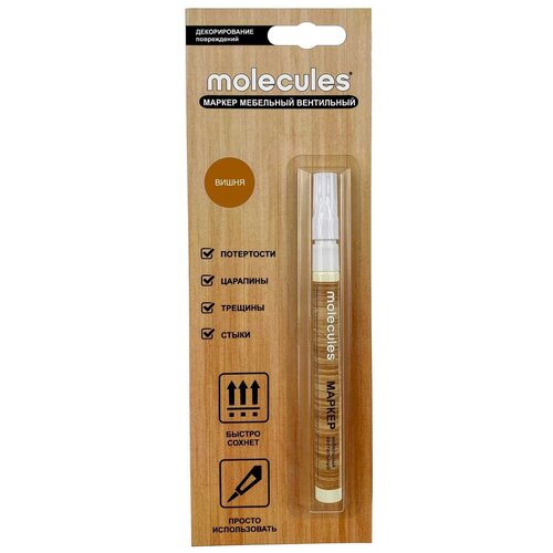 Маркер мебельный вентильный Molecules цвет дуб вишня