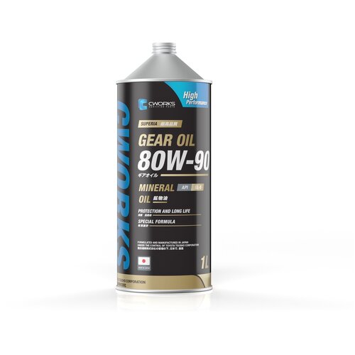 CWORKS A21SR1001 Масло трансмиссионное SUPERIA CWORKS GEAR OIL 80W-90 GL-5 (1л) 1шт