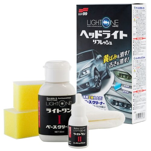 Покрытие Для Фар И Прозрачного Пластика Light One, 50+8 Мл SOFT99 арт. 03133