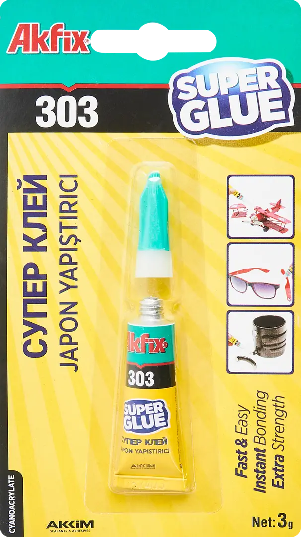Суперклей Akfix 303 3 г