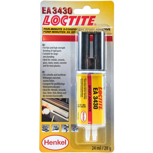 Loctite 3430 Быстроотверждаемый, прозрачный эпоксид EA Двухкомпонентный шприц, 24мл 242865 .