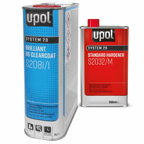 Лак HS 2+1 2081 акриловый с отвердителем 2032 U-POL (1л+0,5л)