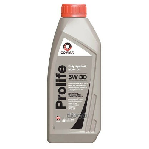COMMA Comma 5w30 Prolife (1l)_масло Мот! Синт Acea C3, Vw 504/507 00, Mb 229.51, Bmw Ll-04, Porsche C30