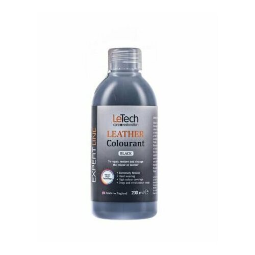 LeTech Expert Line Краска для кожи (Leather Colourant) Black, 200мл