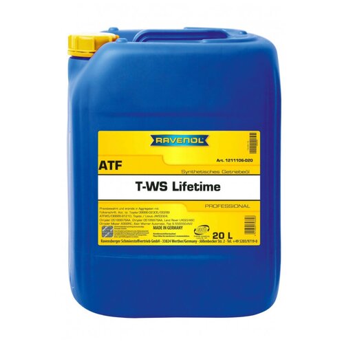 Масло Трансмиссионное Ravenol Atf T-Ws Lifetime 1 Л 4014835743311 Ravenol арт. 4014835743311