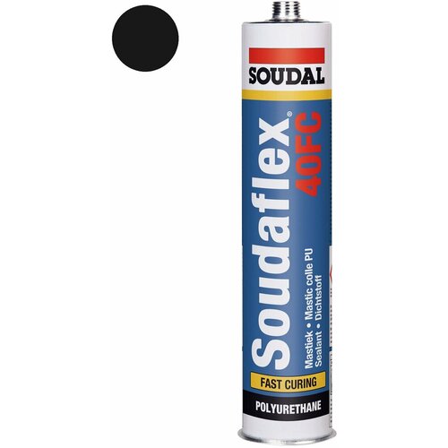 Soudaflex 40 FC полиуретановый клей-герметик для бетона и швов, черный, 300 мл