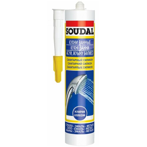 Soudal санитарный силикон белый 105896 .