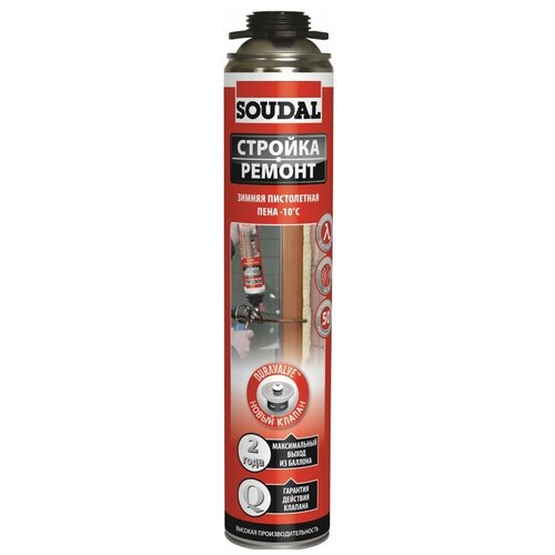 Пена монтажная Soudal Стройка и Ремонт профессиональная зимняя 750 мл