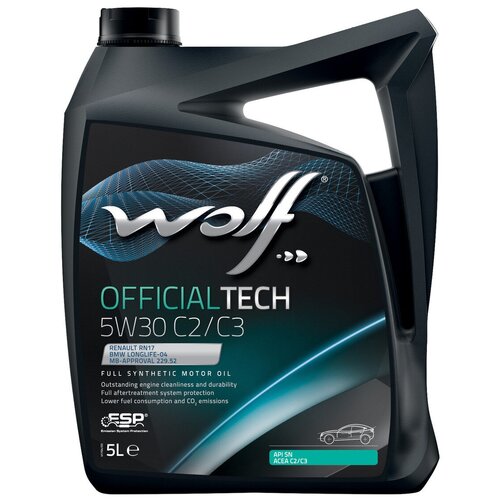 Моторное масло, WOLF OFFICIALTECH 5W30 C2/C3, 5 л