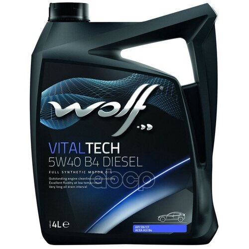 Wolf Моторное Масло Wolf Vitaltech 5W-40 B4 Diesel 4Л