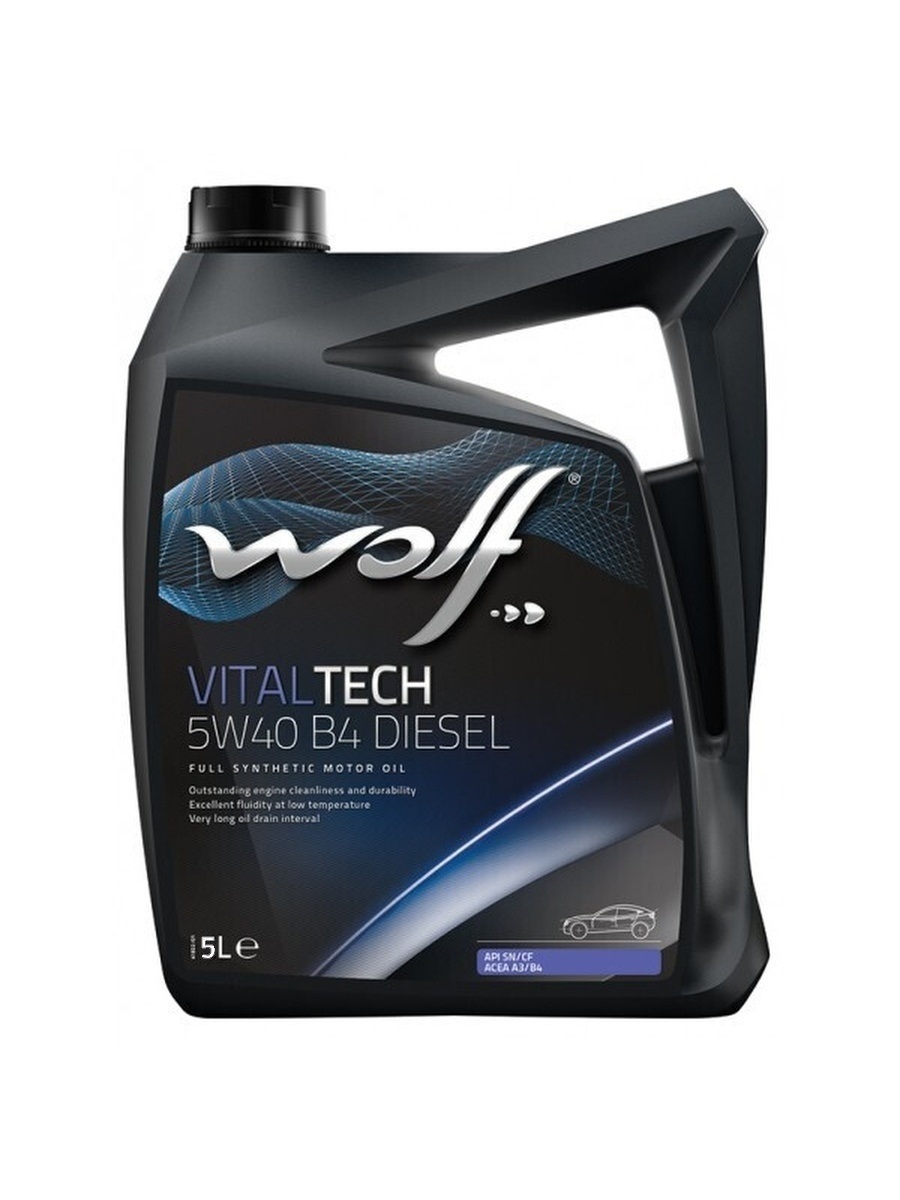 WOLF OIL Масло моторное VITALTECH 5W40 B4 DIESEL 5L BMW LONGLIFE-01, MB 229.3, PSA B71 229