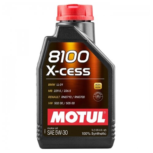 MOTUL 108944 Масло MOTUL 8100 X-cess 5W30, моторное, синтетическое (1л)