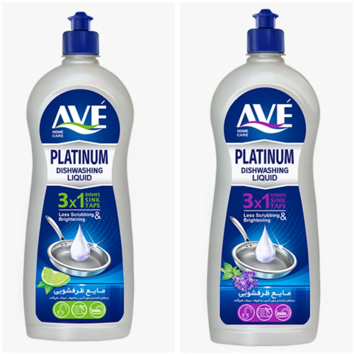 Средство для мытья посуды Ave Platinum Лимон, Лаванда 750 мл х 2 штуки