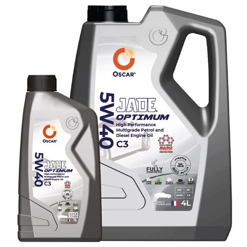 Oscar Oscar Jade 5w40 Optimum 4л. Синт. Мотор. Масло Api Sn Plus/Cf; Acea C2/C3; Mb 229.31/51; Dx 2; Psa B71 2296; Ll04; Vw 5...